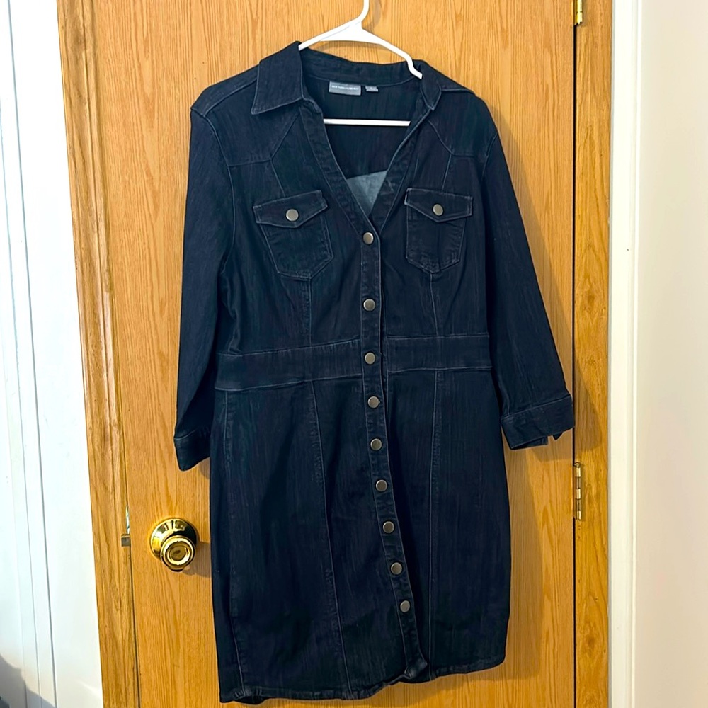 New York & Company Black Midi Dress